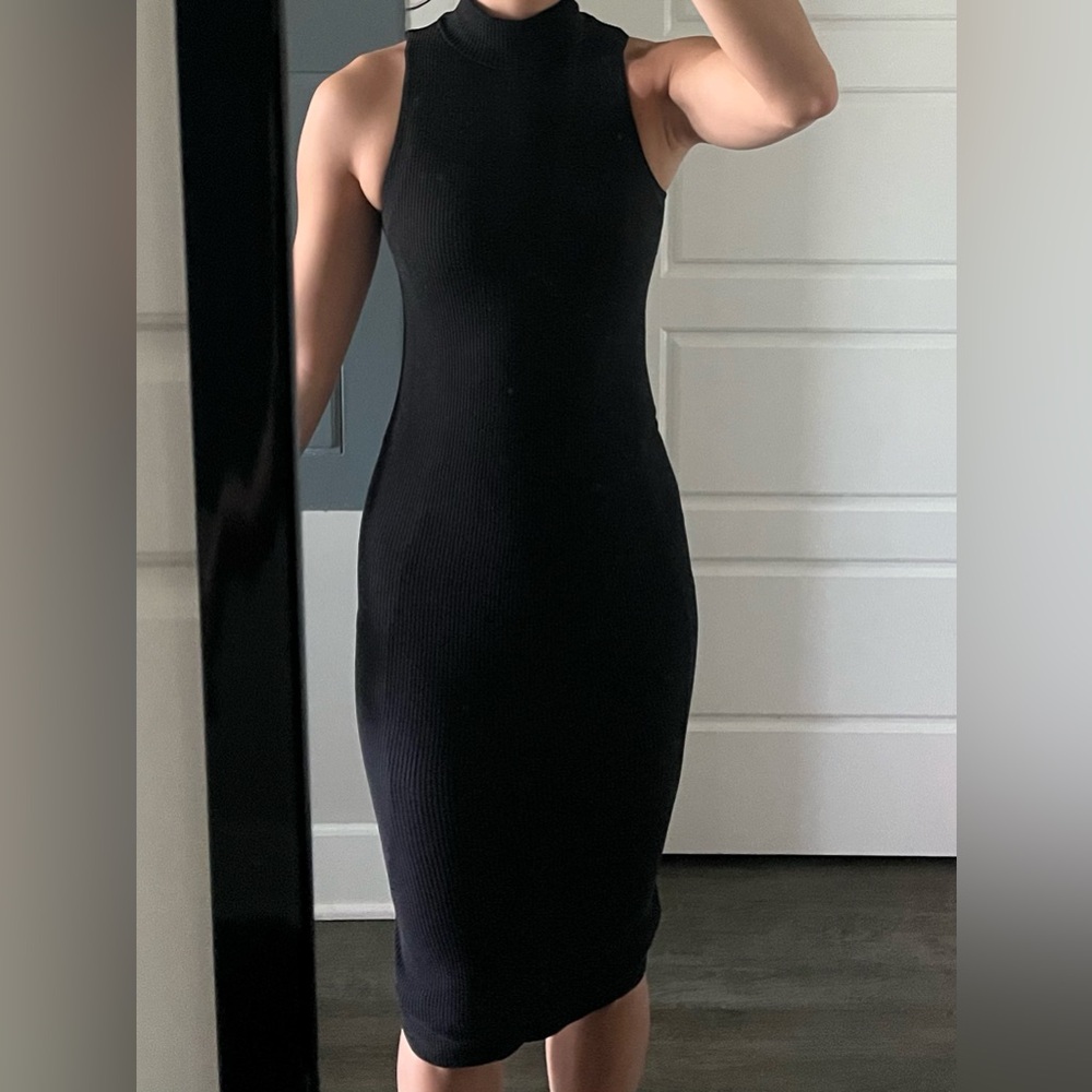 No Boundaries Black Sleeveless Midi Dress Size S